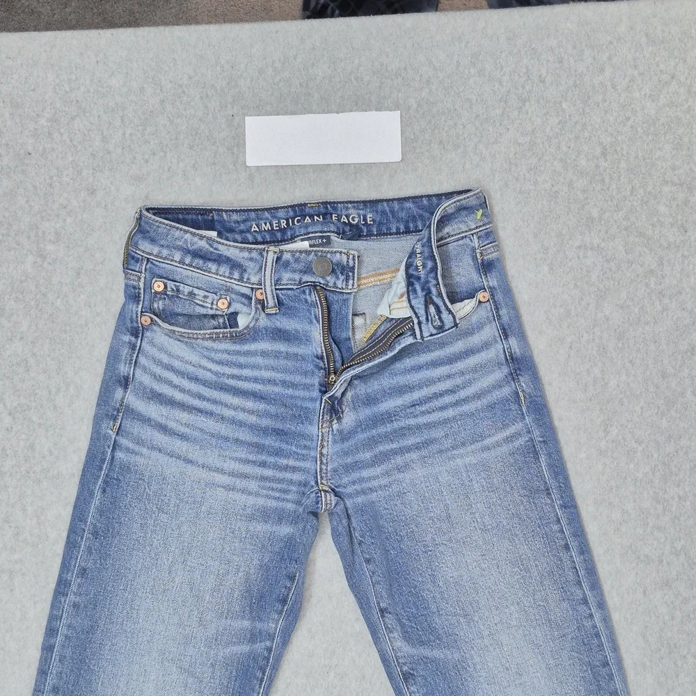 American Eagle Outfitters Men Jeans 26X30 Blue Denim Athletic Straight Whiskers